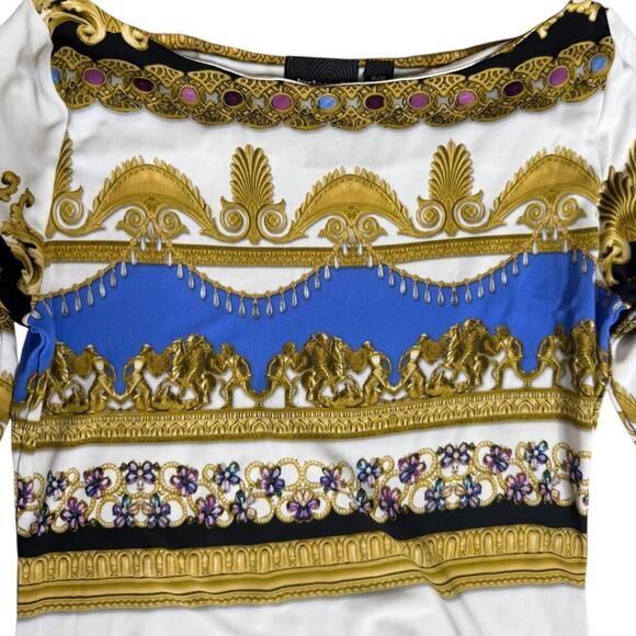 Just Cavalli Royal Print Shift Dress sz M - Picture 3 of 11